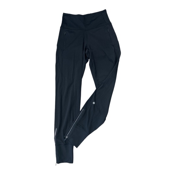 Lululemon Black Full Length Joggers EUC Size 2 - Picture 1 of 3